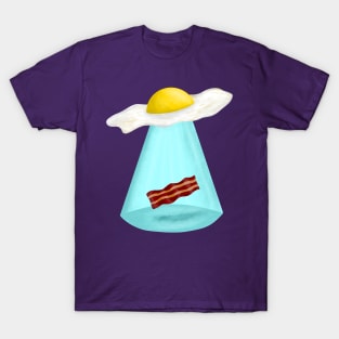 Ufo Egg Abducting Bacon T-Shirt